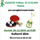 Vánoční turnaj ve stolním tenise